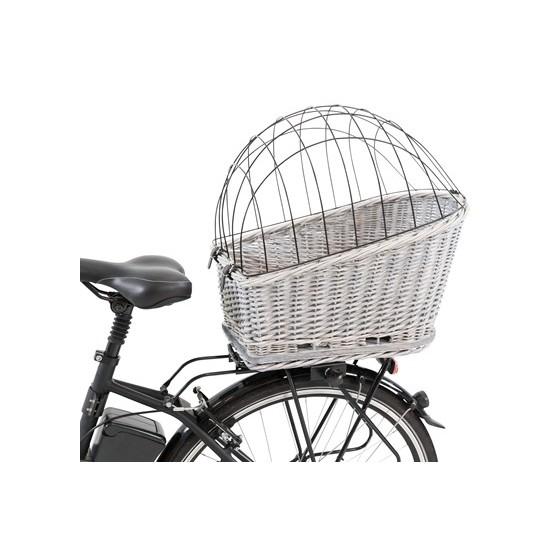 Trixie - Fietsmand Bagagedrager met Rooster, Grijs.