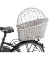 Trixie - Fietsmand Bagagedrager met Rooster, Grijs.