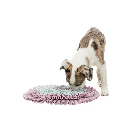 Trixie Junior Snuffelmat Zacht Roze / Mintgroen / Grijs 38X38 CM
