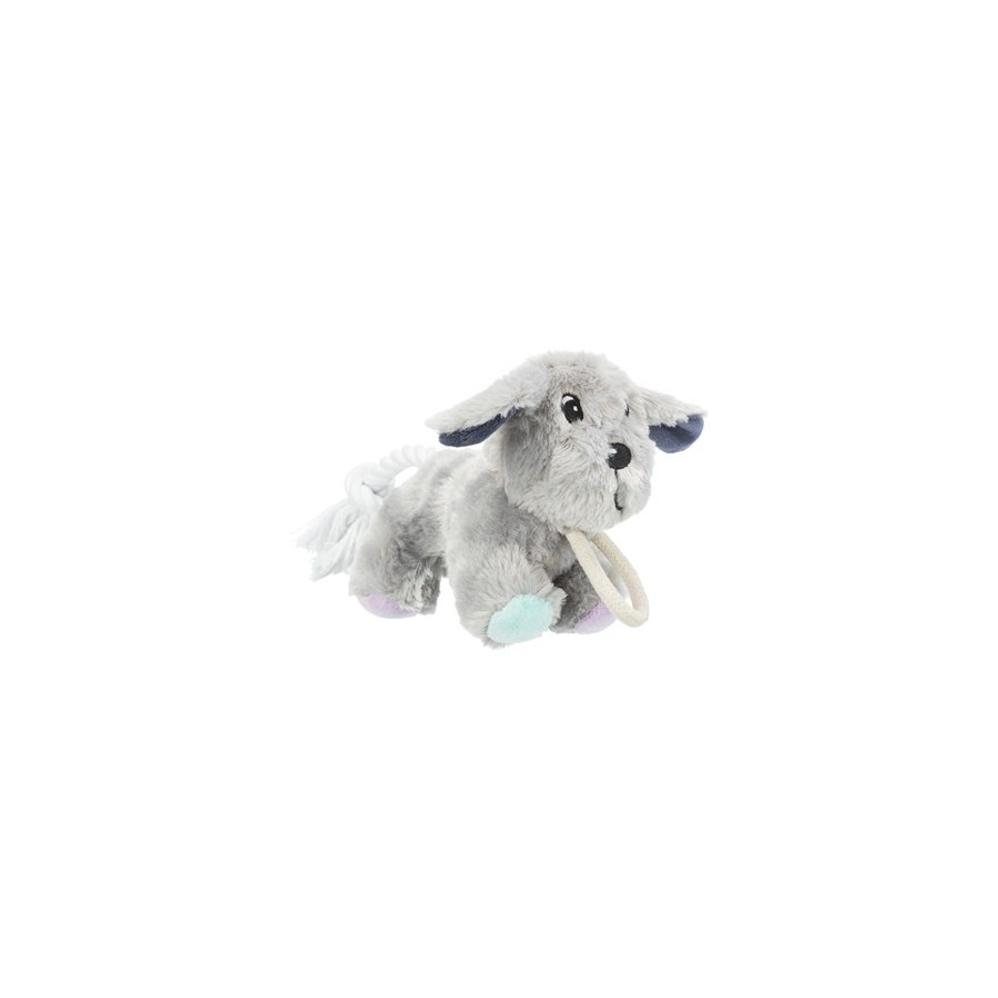 Trixie Junior Pluche Hond Met Touw 24 CM 3ST
