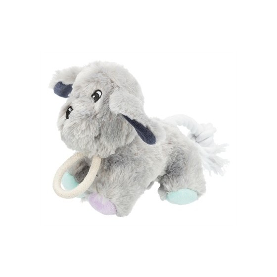 Trixie Junior Pluche Hond Met Touw 24 CM 3ST