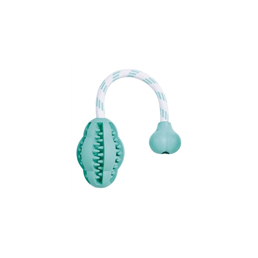 Trixie Denta Fun Jumper Aan Touw Mintfresh Natuurrubber 28 CM 3 ST