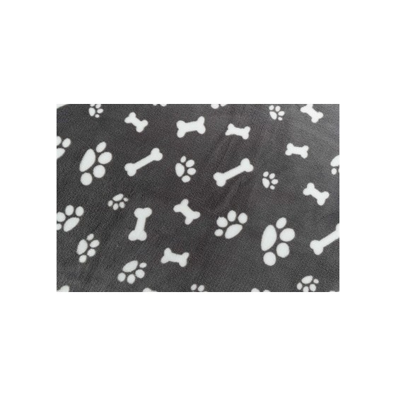 Trixie Hondendeken Kenny Fleece Bot / Pootjes Grijs 75X50 CM