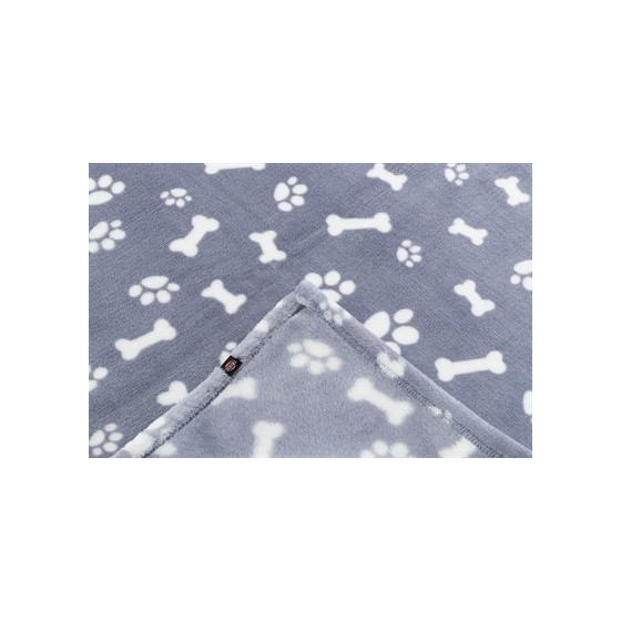 Trixie Hondendeken Kenny Fleece Bot / Pootjes Blauw 75X50 CM