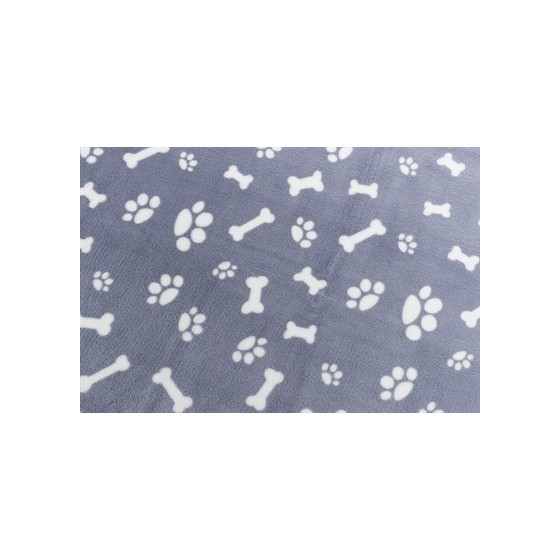 Trixie Hondendeken Kenny Fleece Bot / Pootjes Blauw 75X50 CM