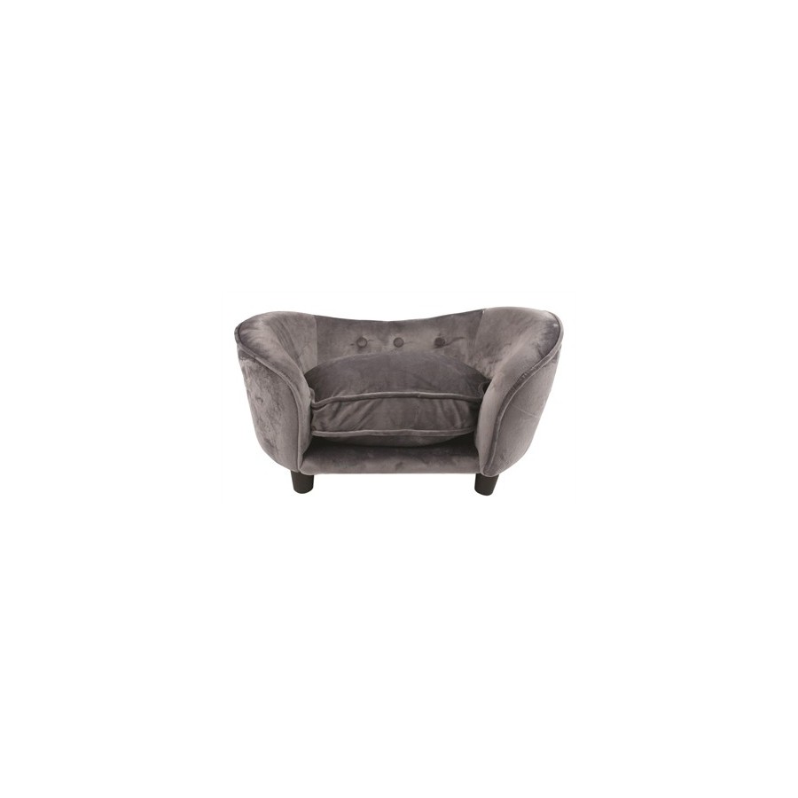 Enchanted Pet Enchanted Hondenmand Sofa Ultra Pluche Snuggle Donkergrijs 68X40,5X37,5 CM