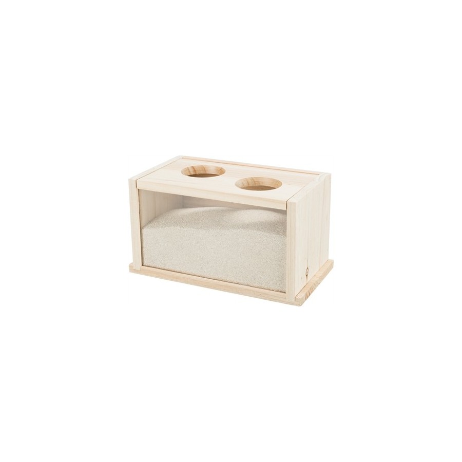 Trixie Zandbad Voor Muizen / Hamsters Hout 20X12X12 CM