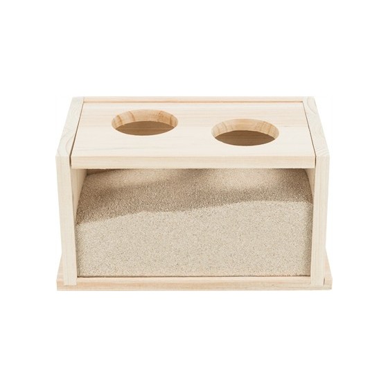 Trixie Zandbad Voor Muizen / Hamsters Hout 20X12X12 CM