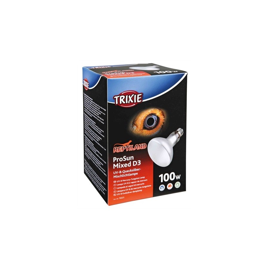 Trixie Reptiland Prosun Mixed D3 Uv-B Lamp Zelfstartend 100 WATT 9,5X9,5X13 CM