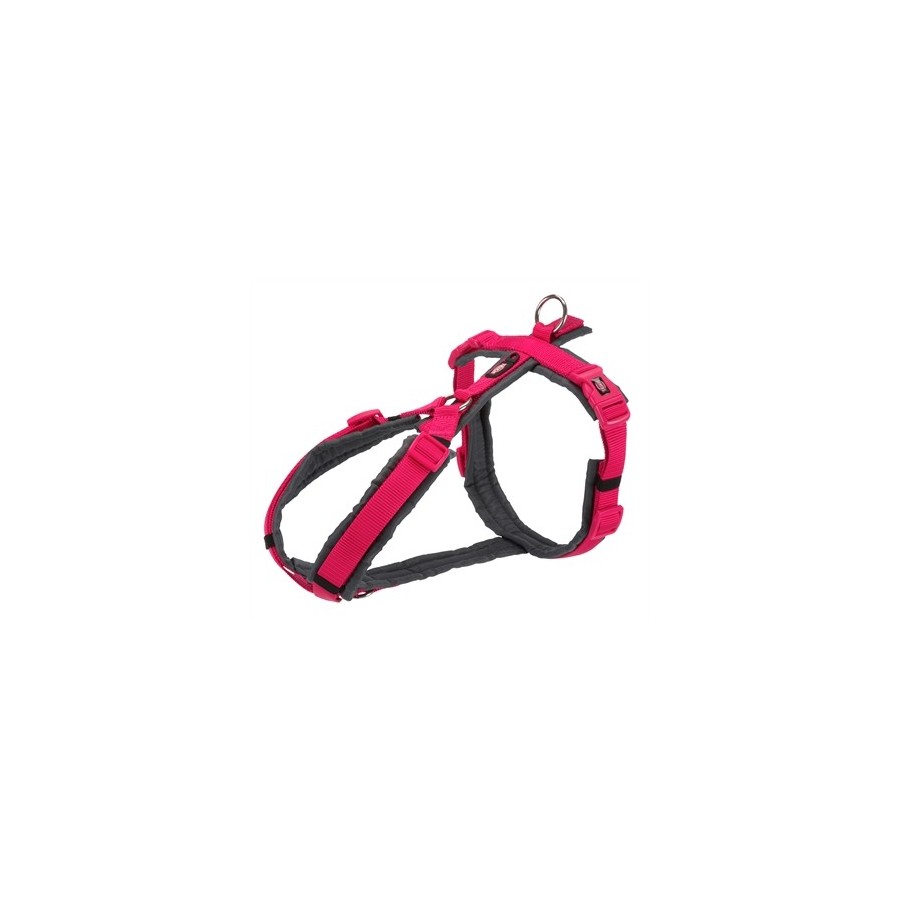 Trixie Hondentuig Premium Trekking Fuchsia / Grijs 70-85X2,5 CM