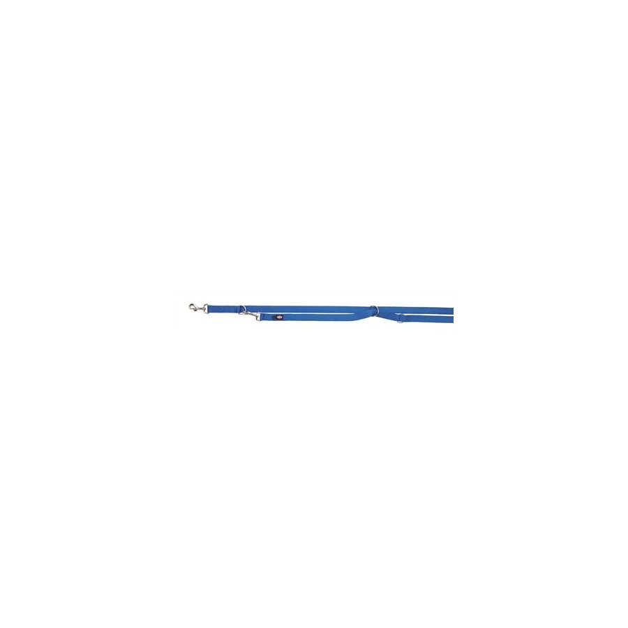 Trixie Hondenriem Premium Dubbelgestikt Verstelbaar Royal Blauw 200X2 CM