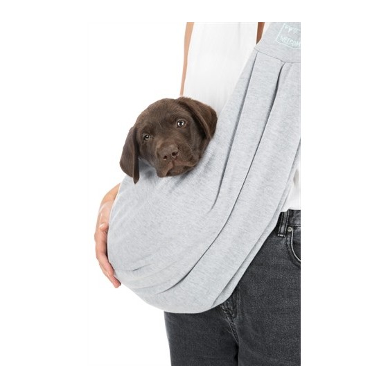 Trixie Junior Hondentas Buikdrager Lichtgrijs / Mintgroen 60X22X20 CM