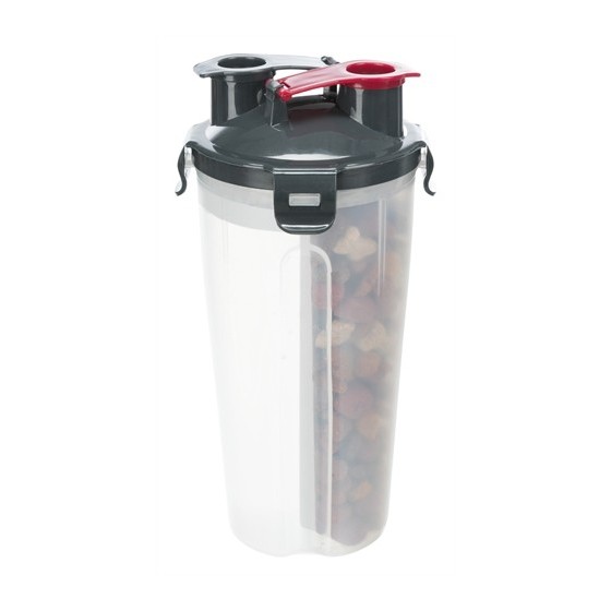 Trixie Waterfles / Voerfles Inclusief Reisbak Kunststof / Silicone 2X350 ML 11X11X23 CM