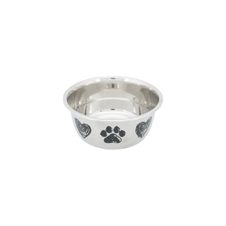 Trixie - Voerbak Hond Hart. 1lt, 15cm, 4 stuks