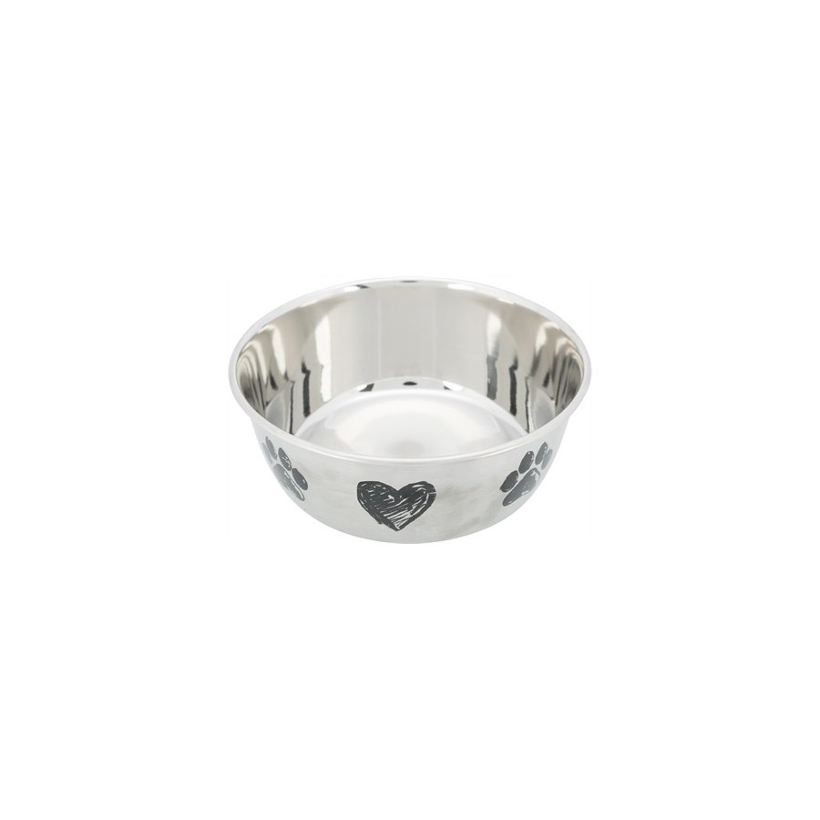 Trixie - Voerbak Hond Hart. 2lt, 20cm, 4 stuks