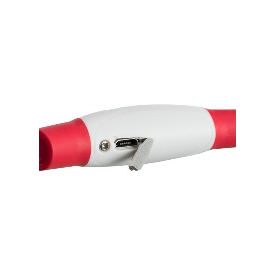 Trixie Lichtgevende Halsband Usb Flash Light Oplaadbaar Tpu Rood 40X0,8 CM