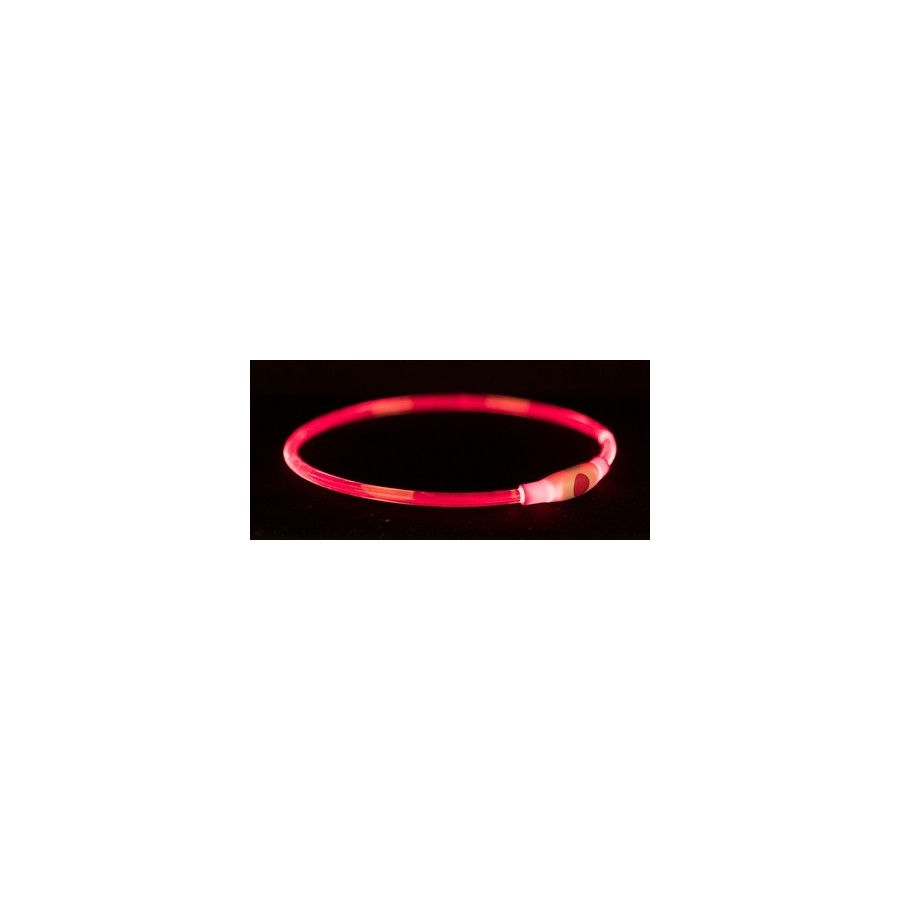 Trixie Lichtgevende Halsband Usb Flash Light Oplaadbaar Tpu Rood 65X0,8 CM