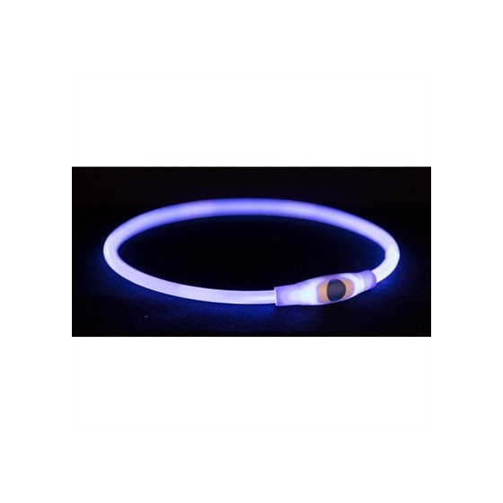 Trixie Lichtgevende Halsband Usb Flash Light Oplaadbaar Tpu Multi 65X0,8 CM