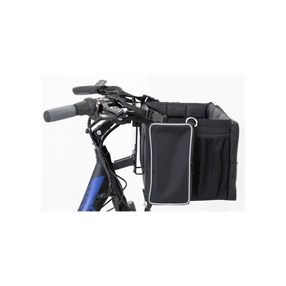 Trixie - Fietsmand Stuur, Nylon Zwart / Grijs