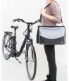 Trixie - Fietsmand Stuur, Nylon Zwart / Grijs