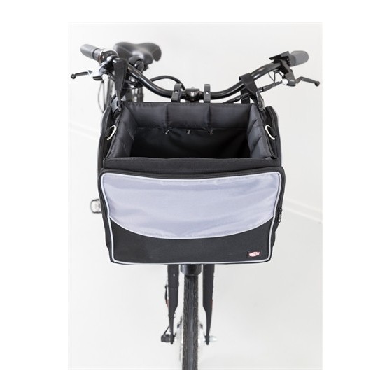 Trixie - Fietsmand Stuur, Nylon Zwart / Grijs
