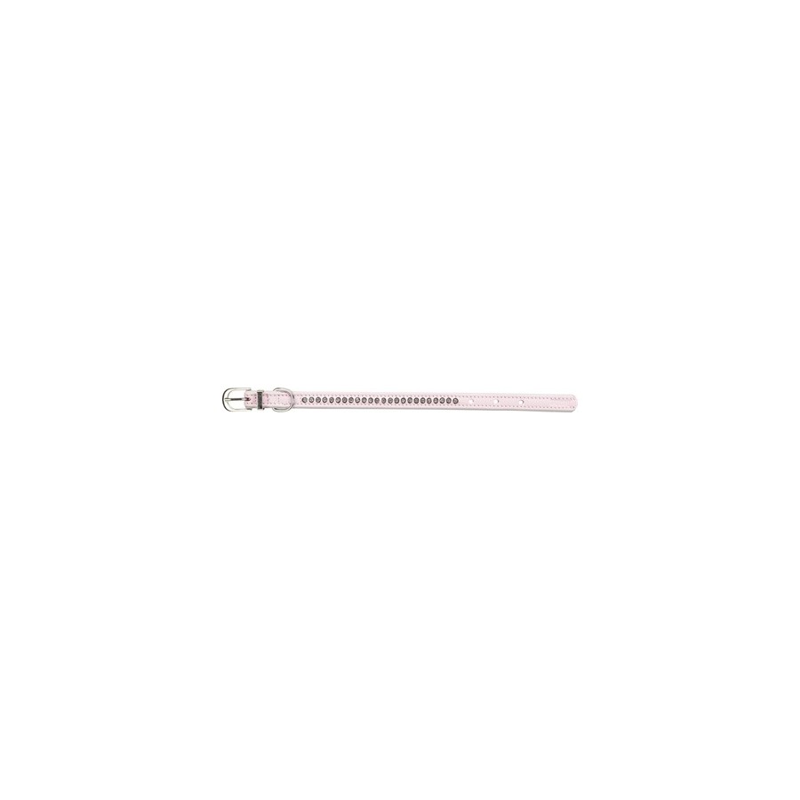 Trixie Halsband Hond Active Comfort Met Strass Steentjes Leer Roze 17-21X1,2 CM