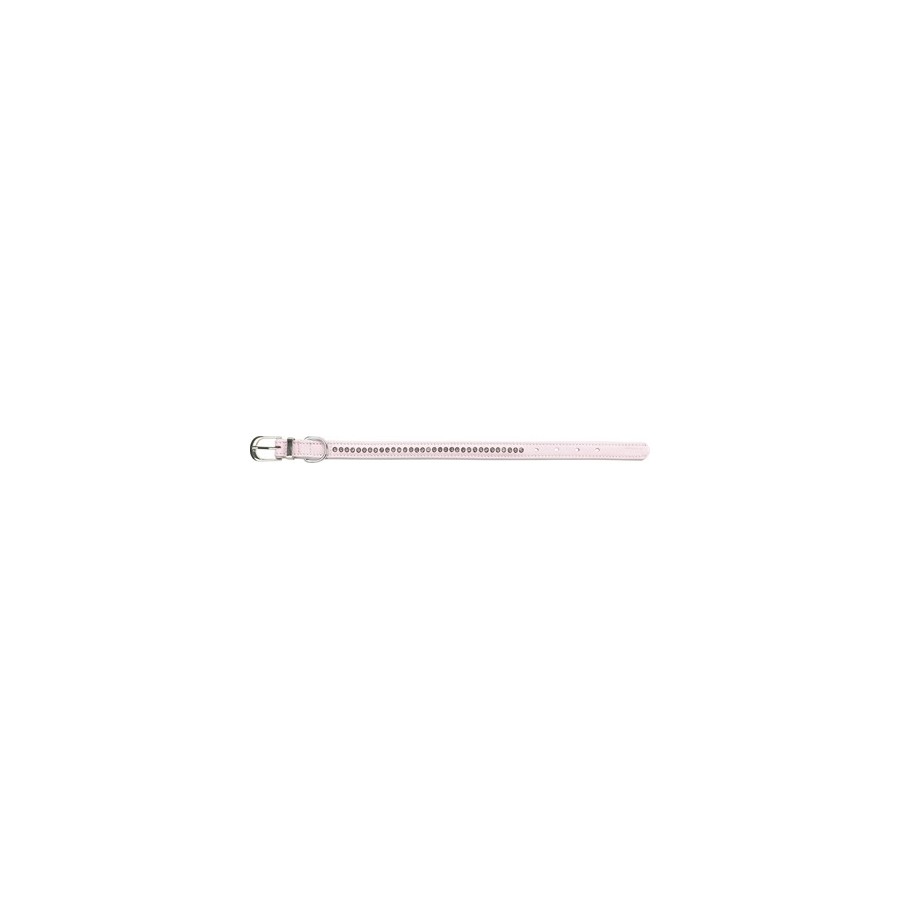 Trixie Halsband Hond Active Comfort Met Strass Steentjes Leer Roze 23-28X1,5 CM