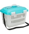 Trixie Vervoersbox Knaagdier Midi-Capri Lichtgrijs/Turquoise 44X32X33 CM