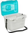Trixie Vervoersbox Knaagdier Midi-Capri Lichtgrijs/Turquoise 44X32X33 CM