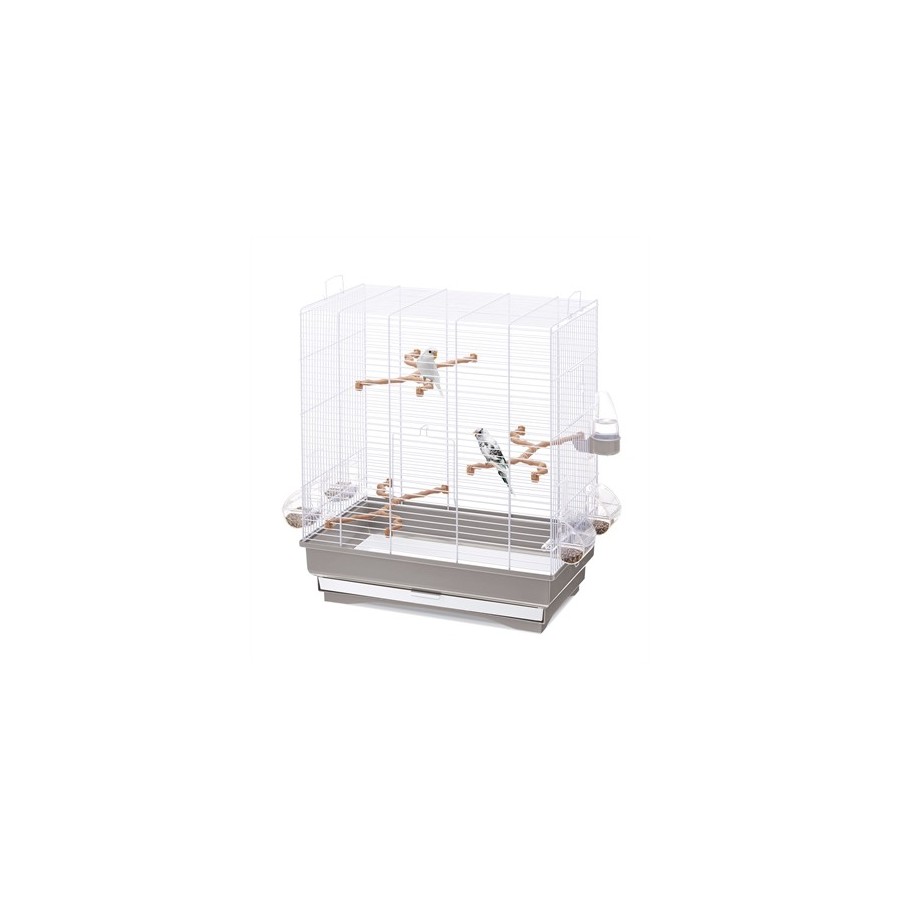 Imac - Vogelkooi Carlotta Taupe / Wit 50x30x56cm