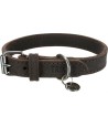 Trixie Halsband Hond Rustic Vetleer Donkerbruin 27-34X1,8 CM