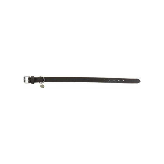 Trixie Halsband Hond Rustic Vetleer Donkerbruin 27-34X1,8 CM