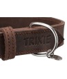 Trixie Halsband Hond Rustic Vetleer Donkerbruin 27-34X1,8 CM