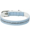 Trixie Halsband Hond Active Comfort Met Strass Steen Leer Lichtblauw 23-28X1,5 CM
