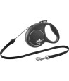 Flexi - Rollijn Black Design Cord Zwart S, 5m. tot 12kg