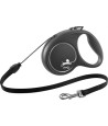 Flexi - Rollijn Black Design Cord Zwart M, 5m. tot 20kg