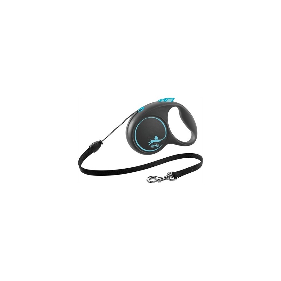 Flexi - Rollijn Black Design Cord Blauw M, 5m. tot 20kg