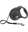 Flexi - Rollijn Black Design Tape Zwart S, 5m. tot 15kg