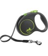 Flexi - Rollijn Black Design Tape Groen S, 5m. tot 15kg