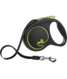 Flexi - Rollijn Black Design Tape Groen M, 5m. tot 25kg