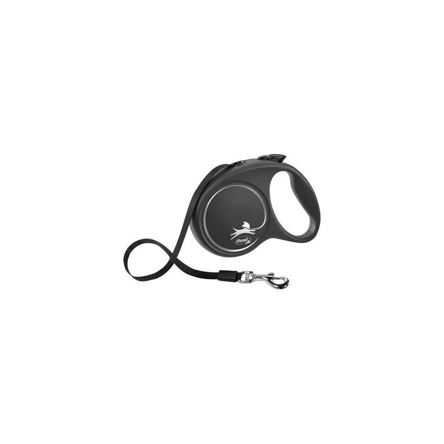 Flexi - Rollijn Black Design Tape Blauw L, 5m. tot 50kg