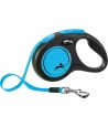 Flexi - Rollijn New Classic Neon Tape Zwart / Blauw S, 5m. tot 15kg