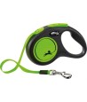Flexi - Rollijn New Classic Neon Tape Zwart / Groen, S 5m. tot 15kg
