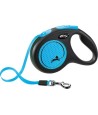 Flexi - Rollijn New Classic Neon Tape Zwart / Blauw M, 5m. tot 25kg