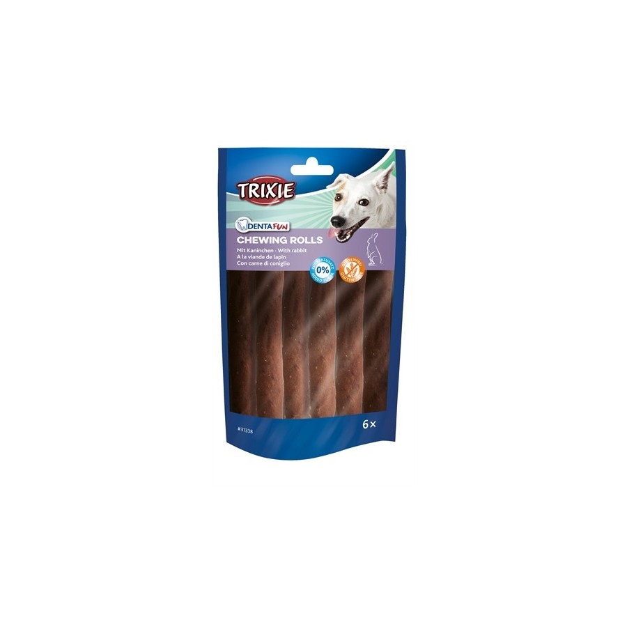 Trixie Denta Fun Rabbit Chewing Rolls 12 CM 6 ST 70 GR