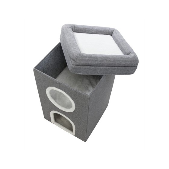 Trixie Krabpaal Cat Tower Saul Grijs 39X39X64 CM