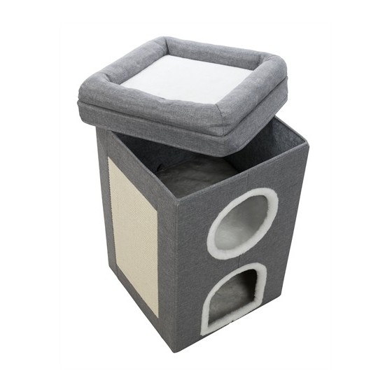 Trixie Krabpaal Cat Tower Saul Grijs 39X39X64 CM