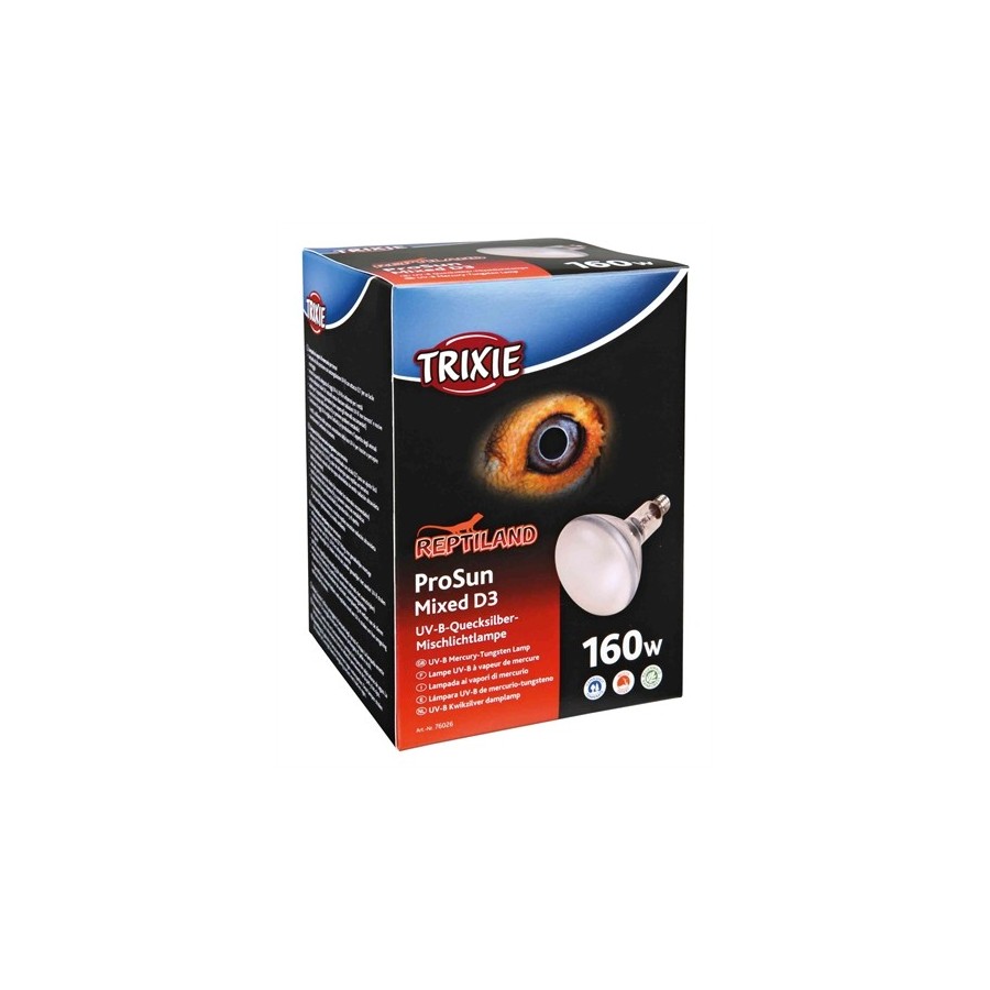 Trixie Reptiland Prosun Mixed D3 Uv-B Lamp Zelfstartend 160 WATT 11,5X11,5X28,5 CM