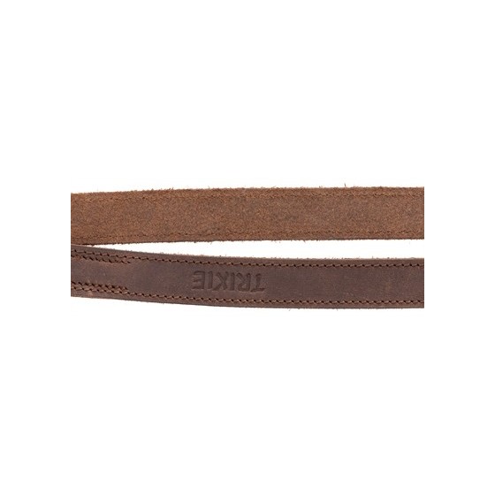 Trixie Hondenriem Rustic Verstelbaar Vetleer Donkerbruin 200X1,2 CM