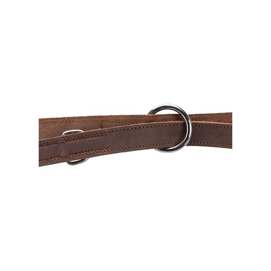 Trixie Hondenriem Rustic Verstelbaar Vetleer Donkerbruin 200X1,2 CM